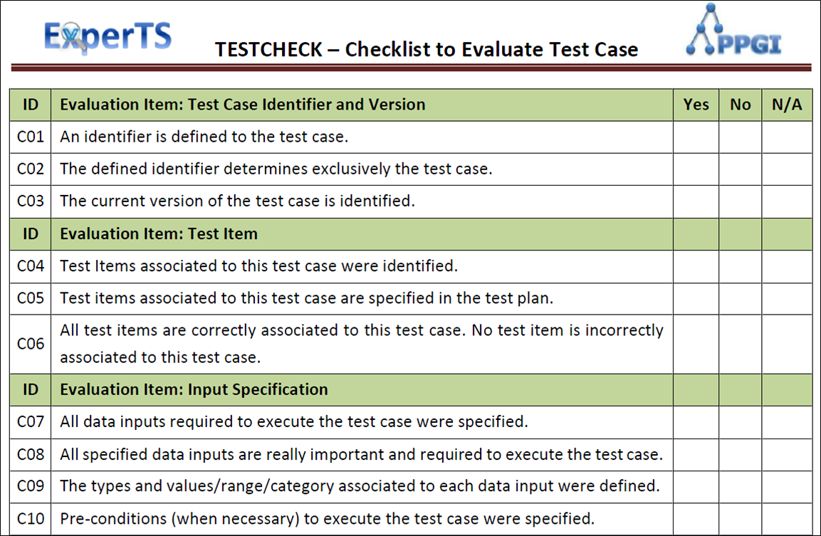 Conducting Empirical Studies To Evaluate A Technique To Inspect  In Website Testing Checklist Template