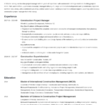 Construction Project Manager Resume Examples & Guide Regarding Construction Project Manager Job Description Template