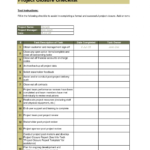 Contract Closeout Checklist Template In Contract Closeout Checklist Template