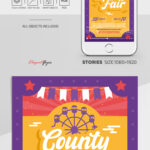 County Fair – Instagram Stories Template In PSD + Post Templates With Regard To County Fair Flyer Template