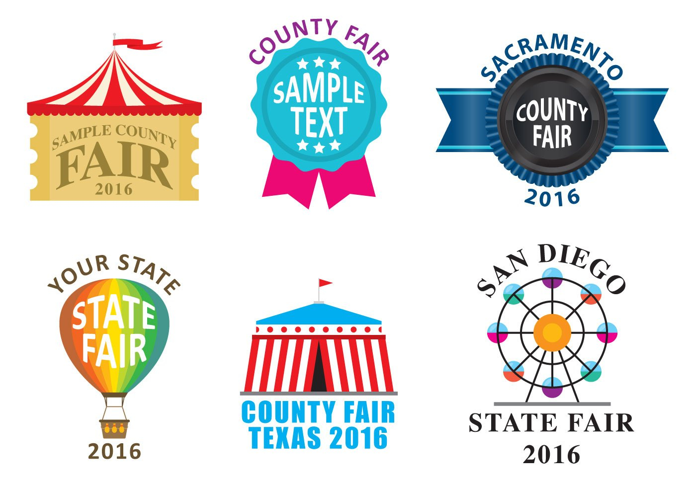 County Fair Logos 10 Vector Art at Vecteezy Intended For County Fair Flyer Template With County Fair Flyer Template