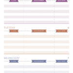 Daily College Activity Planner Timeline Free Downloadable  With Regard To College Tour Itinerary Template