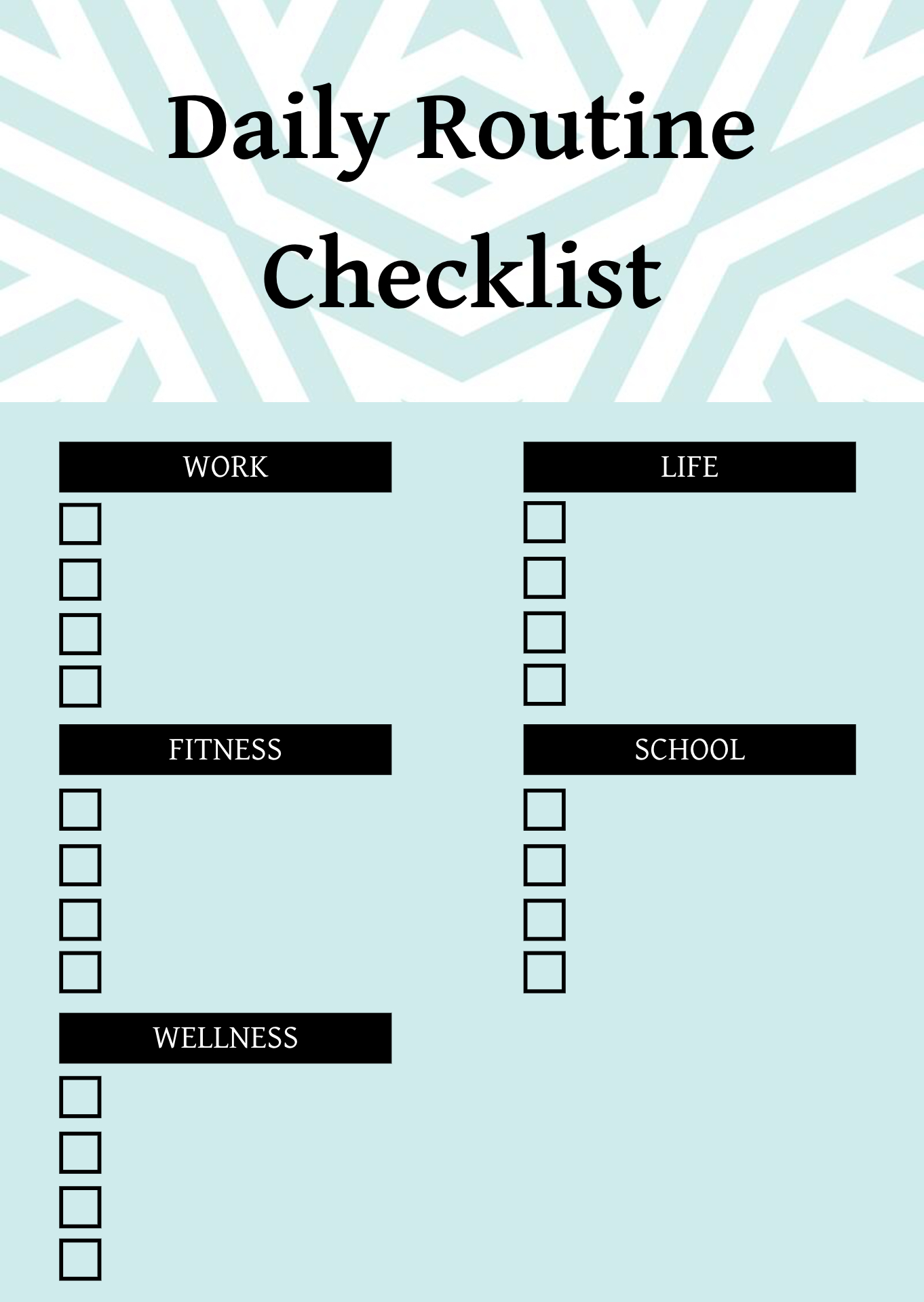 Daily Routine Checklist Template Throughout Daily Routine Checklist Template Inside Daily Routine Checklist Template