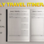 Daily Travel Itinerary  KDP Template Regarding Travel Itinerary Quote Template