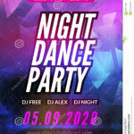 Dance Party Poster Template. Night Dance Party Flyer. Club Party  Inside Club Promo Flyer Template