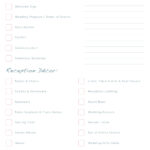 Decorate Wedding Checklist For Wedding Decoration Checklist Template