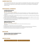 Dental Assistant CV Sample  Kickresume In Dental Assistant Job Description Template