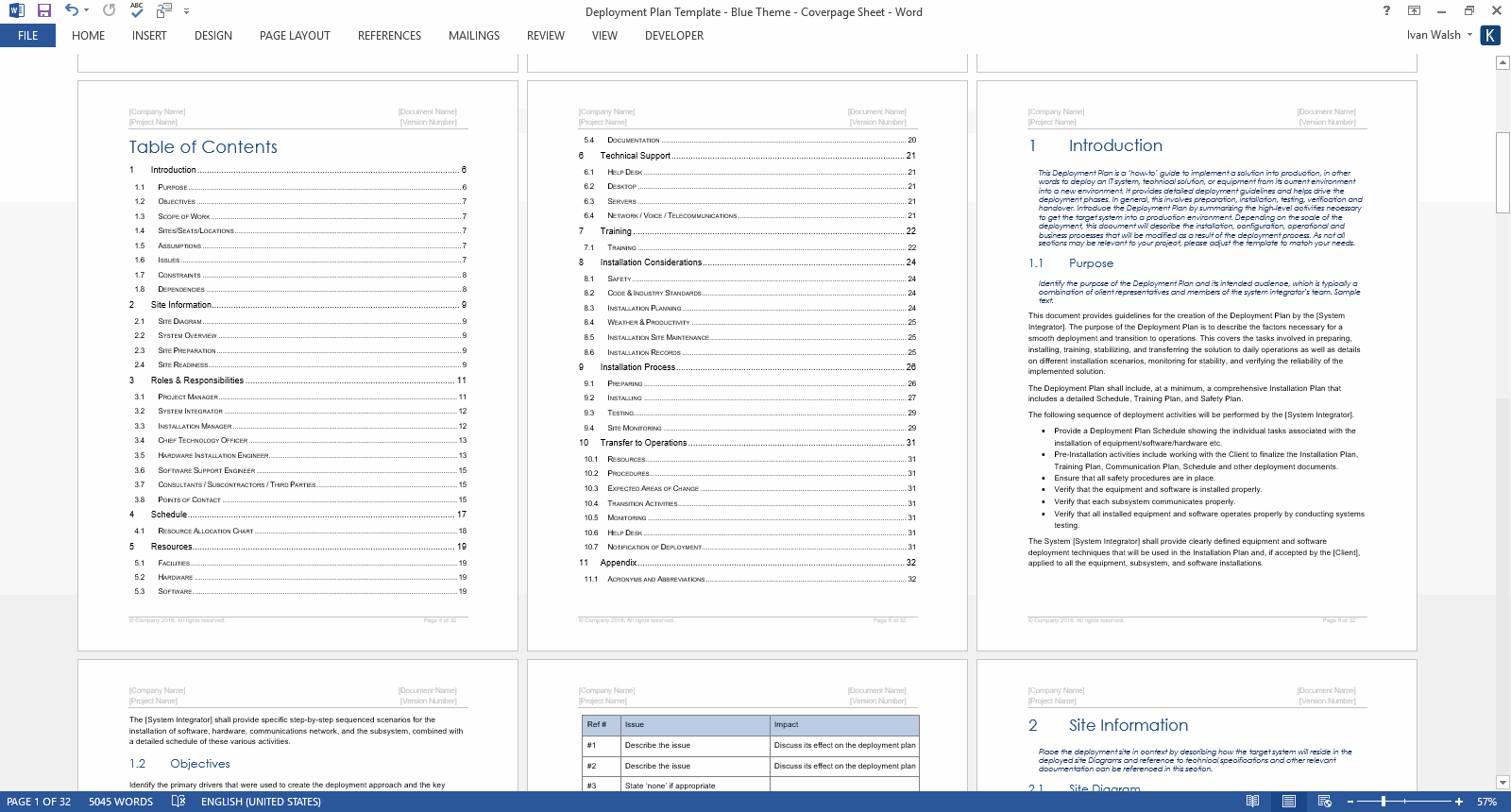 Deployment Plan Template (MS Office) With Pc Deployment Checklist Template