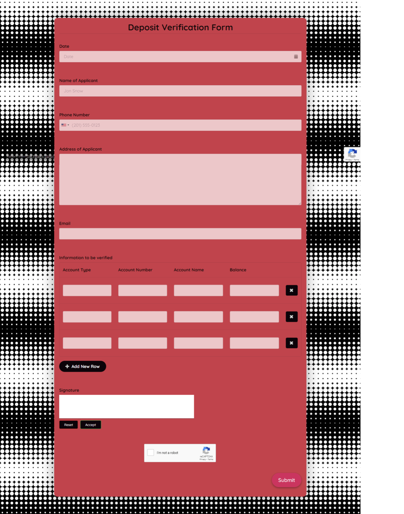 Deposit Verification Form Template  Formplus Throughout Verification Of Deposit Form Template Intended For Verification Of Deposit Form Template