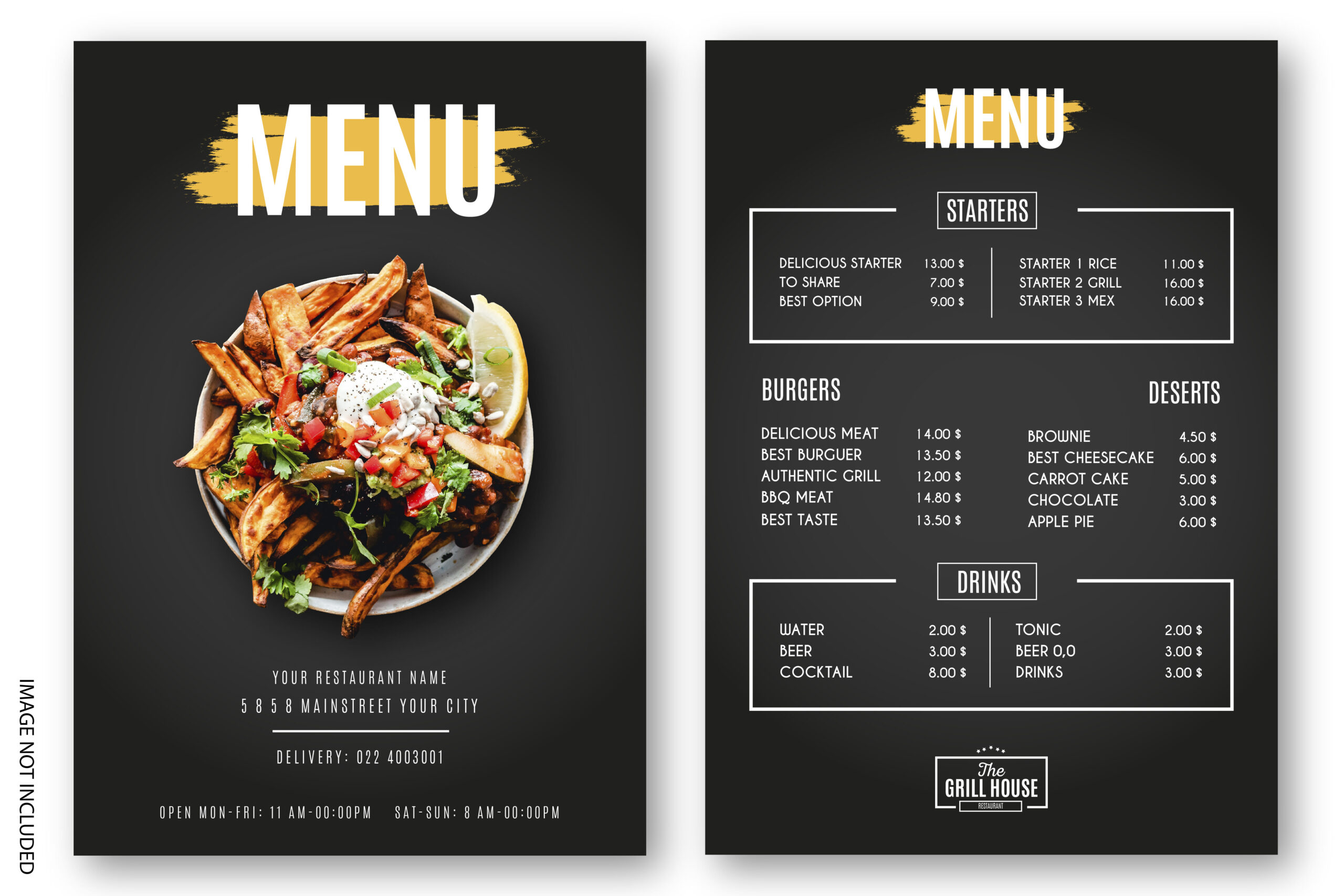 Design a professional restaurant menu modern food menu by  Intended For Modern Restaurant Food Menu Flyer Template With Modern Restaurant Food Menu Flyer Template