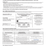 Direct Deposit / Automatic Payment Information Form In Social Security Administration Direct Deposit Change Form