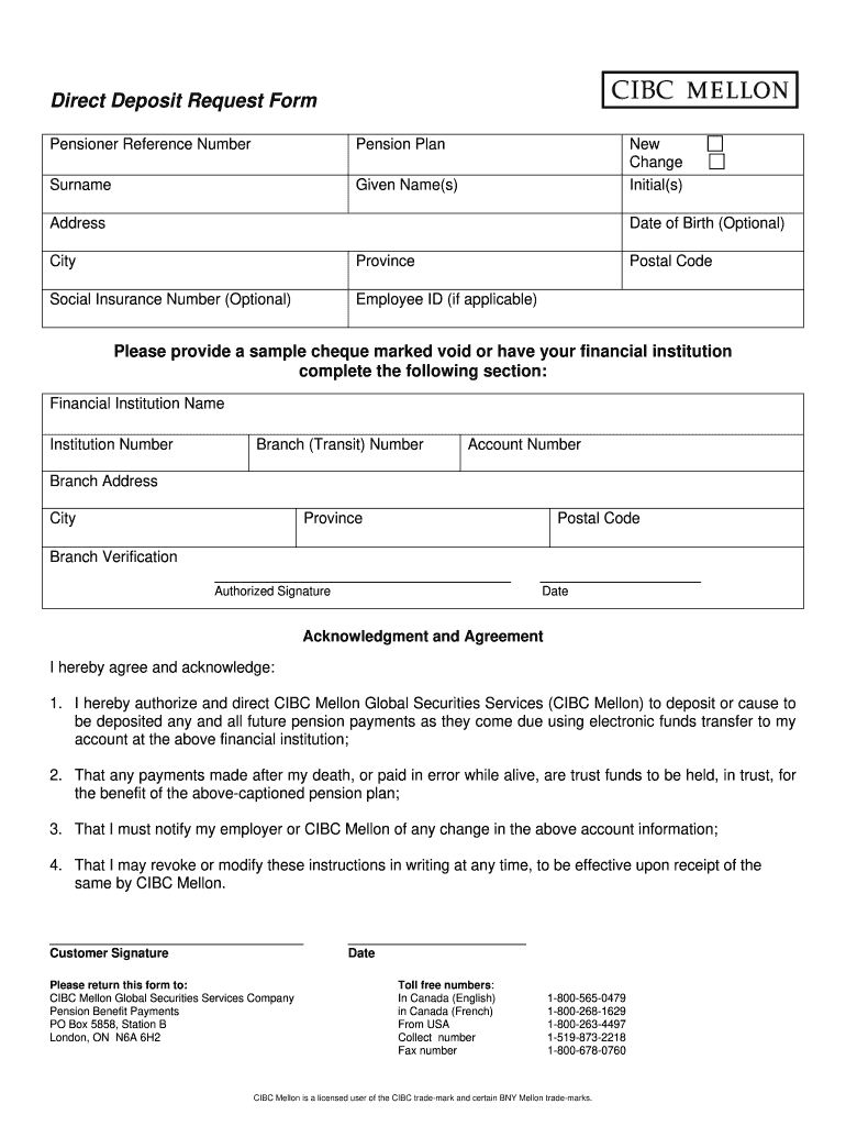 Direct Deposit Form - Fill Online, Printable, Fillable, Blank  Inside Direct Deposit Request Form Template Throughout Direct Deposit Request Form Template