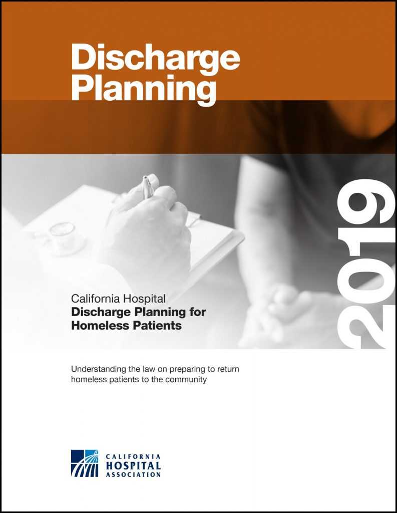 Discharge Planning For Homeless Patients – California Hospital  With Hospital Discharge Checklist Template