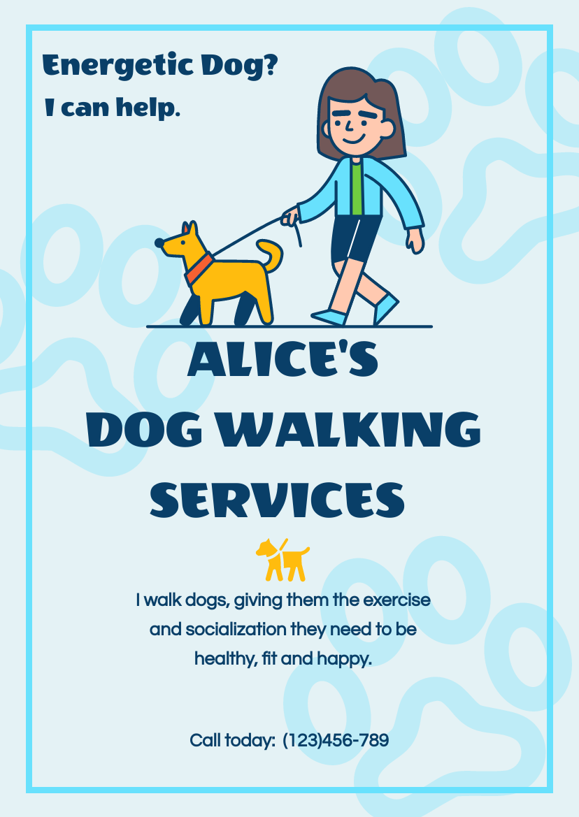 Dog Walk Flyer  Flyer Template Pertaining To Pet Care Flyer Template With Regard To Pet Care Flyer Template