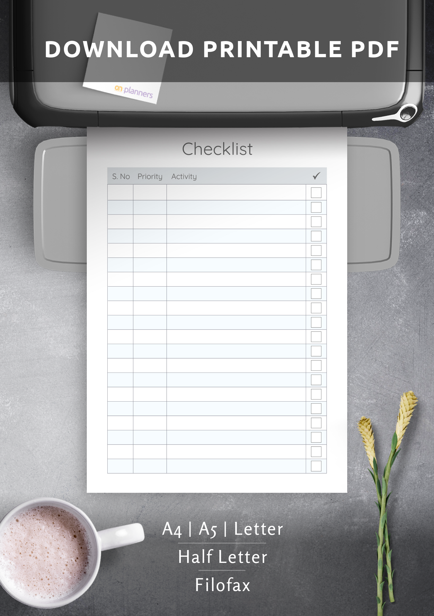 Download Printable Priority Checklist Template PDF For Priority Checklist Template Inside Priority Checklist Template