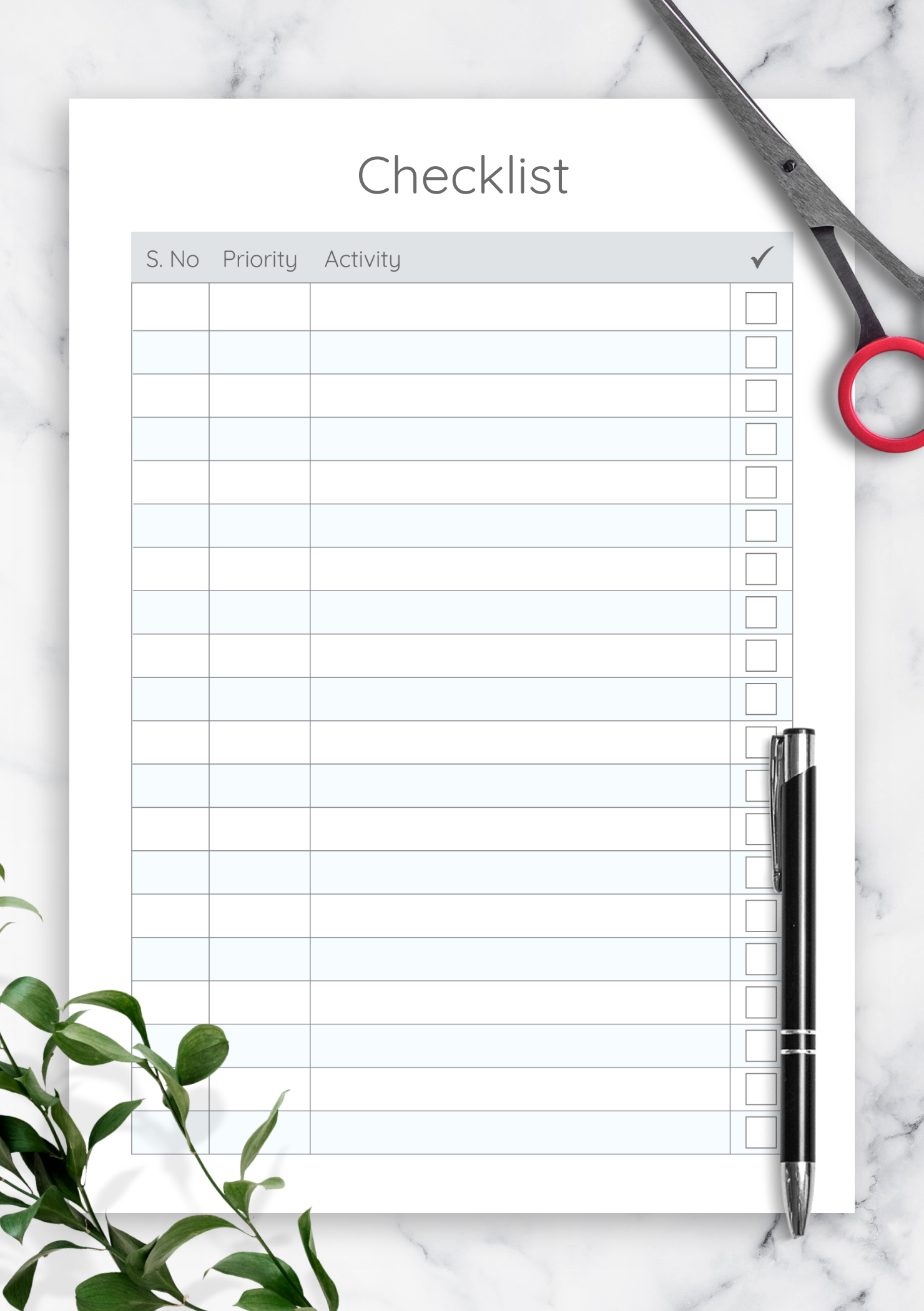 Download Printable Priority Checklist Template PDF Throughout Priority Checklist Template With Priority Checklist Template