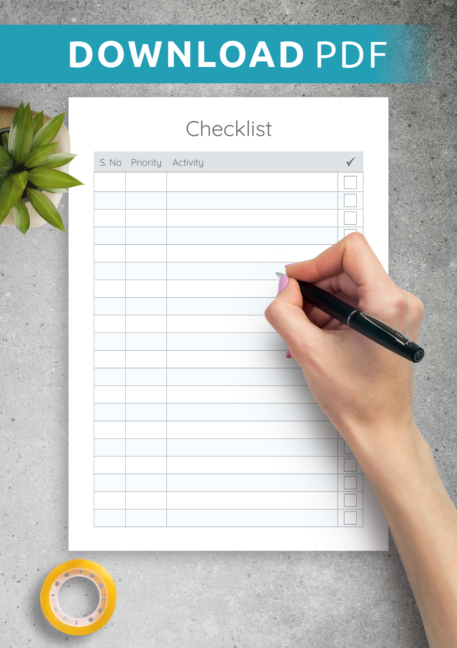 Download Printable Priority Checklist Template PDF Within Priority Checklist Template