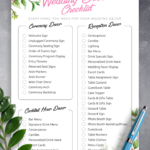 Download Printable Wedding Decor Checklist PDF For Wedding Decoration Checklist Template