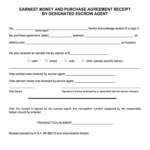 Earnest Money Contract Pdf – Fill Online, Printable, Fillable  Regarding Release Of Earnest Money Deposit Form