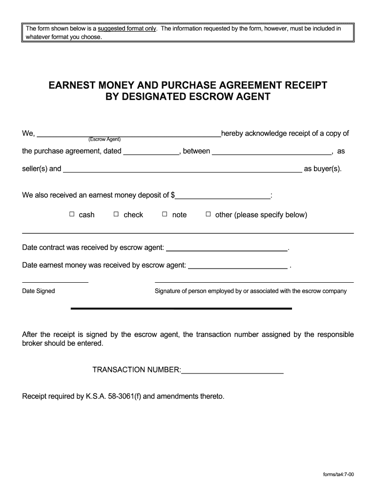 Earnest Money Contract Pdf - Fill Online, Printable, Fillable  Regarding Release Of Earnest Money Deposit Form Regarding Release Of Earnest Money Deposit Form