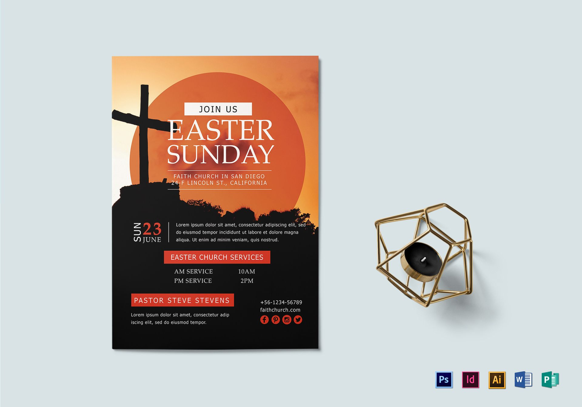 Easter Sunday Flyer Template With Easter Church Flyer Template Within Easter Church Flyer Template