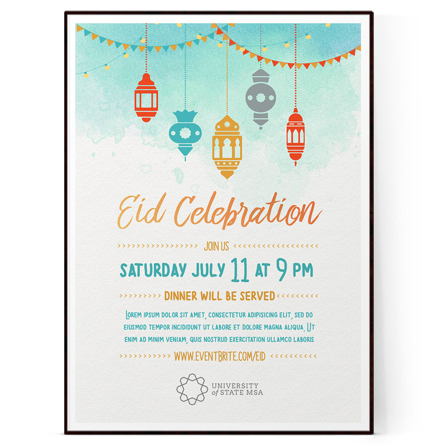 Eid Flyer Template (PSD + DOCX) For Carnival Themed Flyer Template