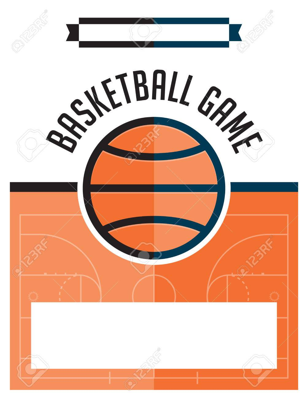 Eine Vorlage Flyer Hintergrund für ein Basketball-Spiel. Vektor-EPS-10 zur  Verfügung With Basketball Game Flyer Template
