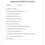 Employee File Checklist – Fill Online, Printable, Fillable, Blank  With Employee Personnel File Checklist Template