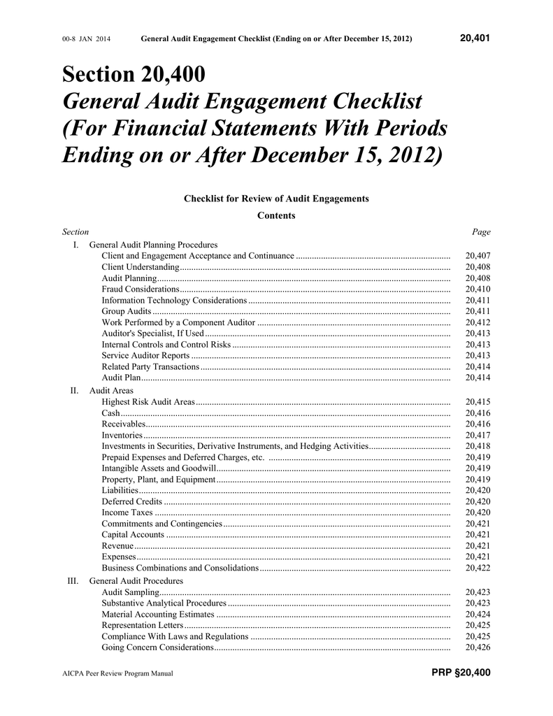 Engagement Checklist Within Audit Engagement Checklist Template Intended For Audit Engagement Checklist Template