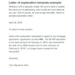 Explanation Letter - Letter In Letter Of Explanation For Deposit Template