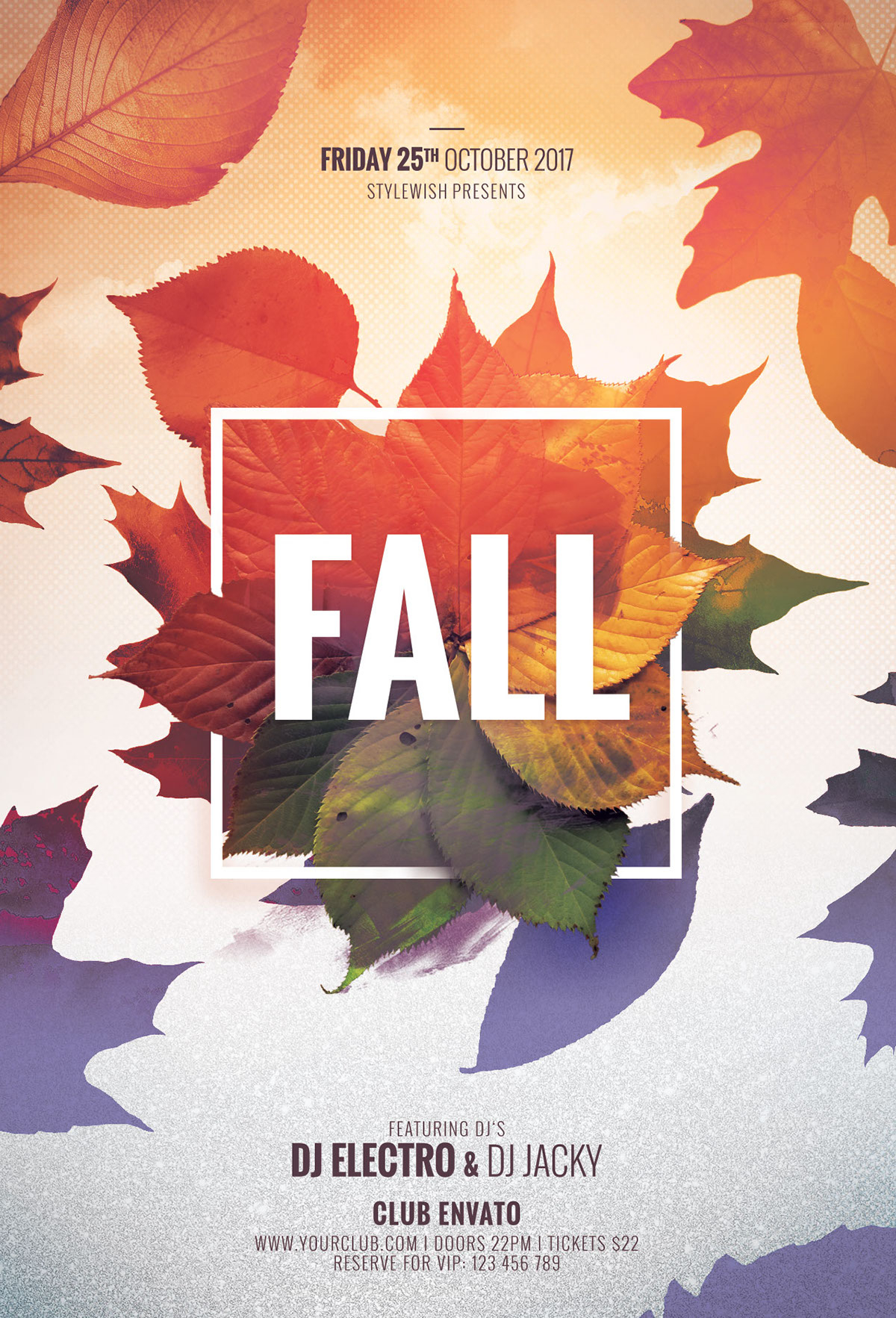 Fall Flyer Template on Behance For Fall Event Flyer Template Inside Fall Event Flyer Template