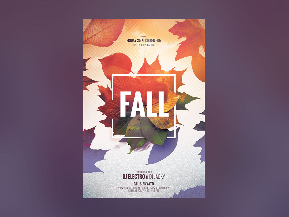 Fall Flyer Template on Behance Within Fall Event Flyer Template Throughout Fall Event Flyer Template