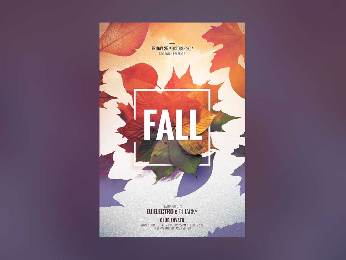 Fall Flyer Template on Behance Within Fall Event Flyer Template Throughout Fall Event Flyer Template