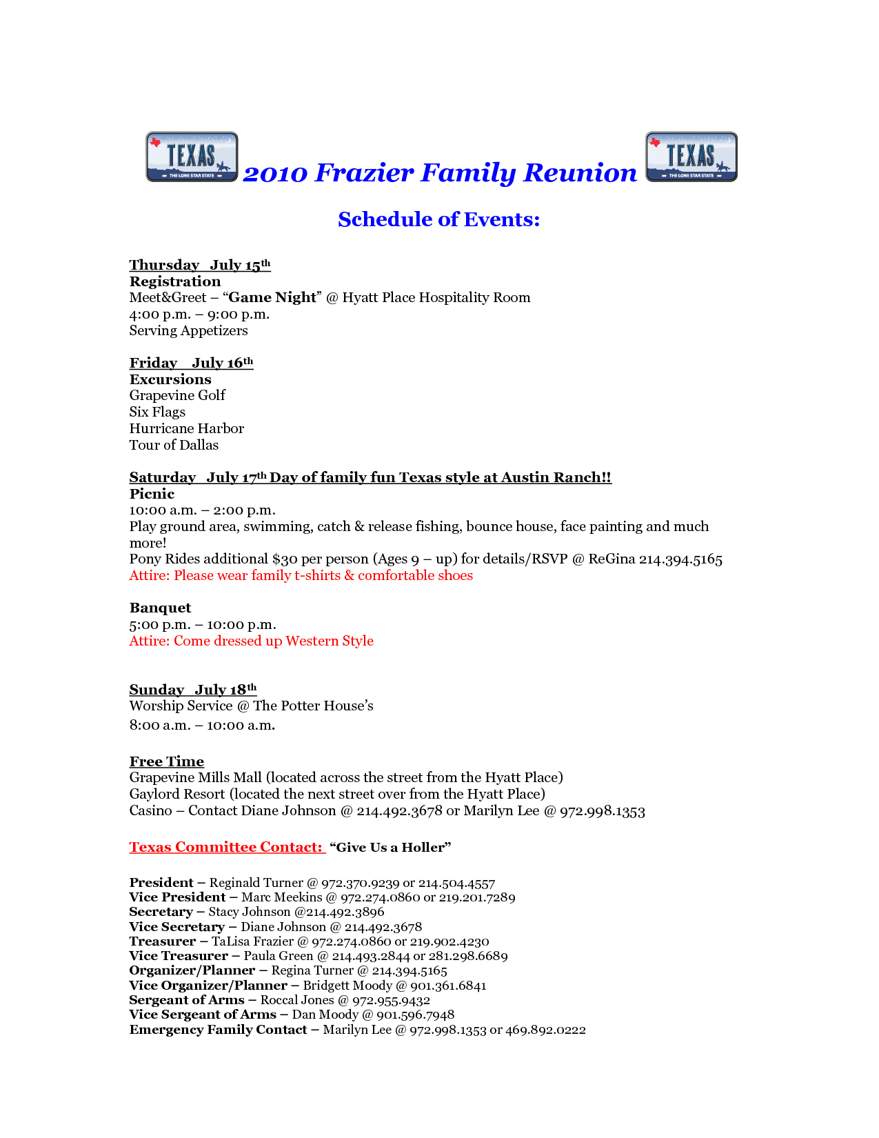 family reunion invitation letter - Sablon Intended For Family Reunion Itinerary Template Throughout Family Reunion Itinerary Template