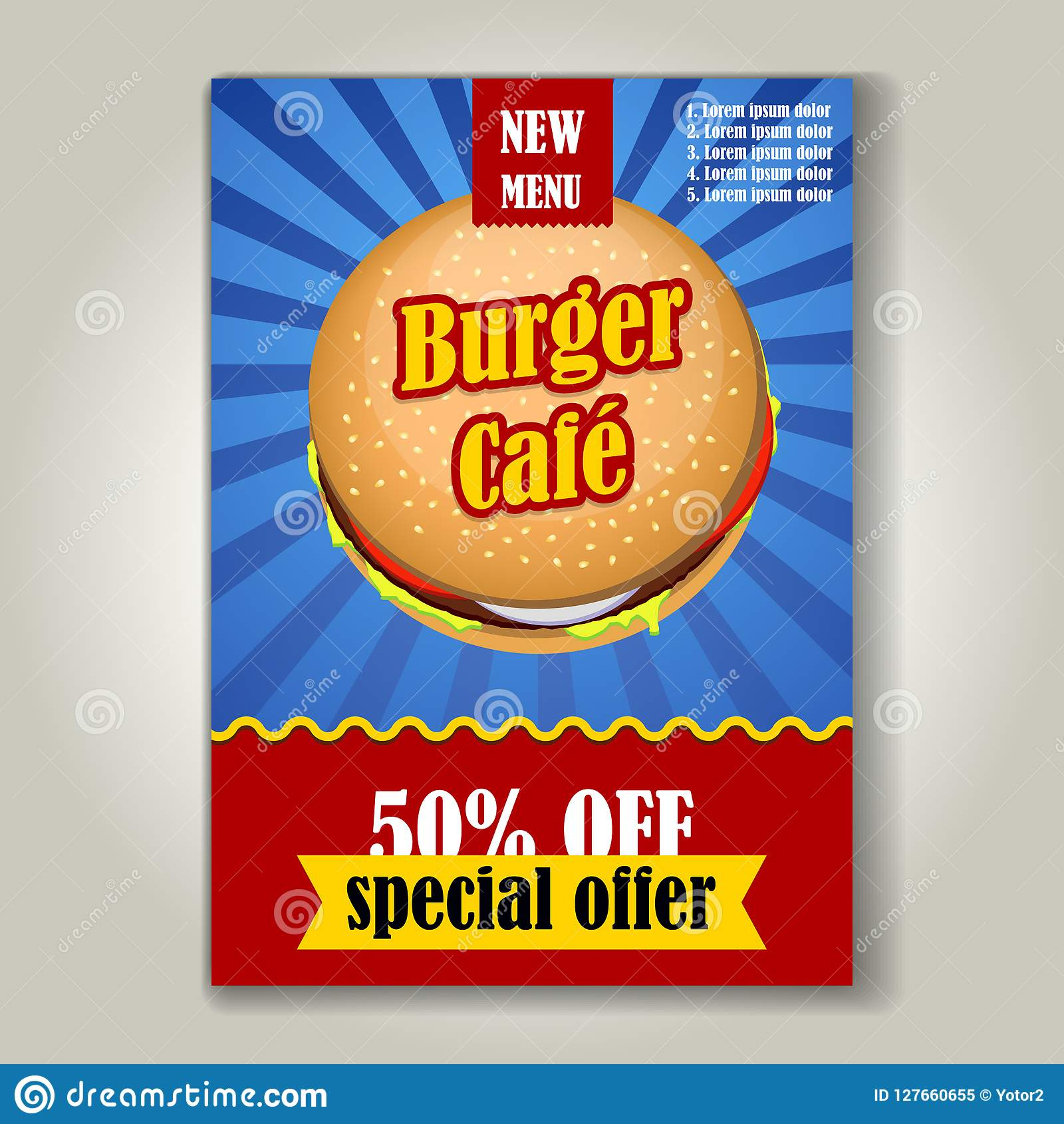 Fast Food Sale Flyer Design Vector Template In A10 Size Within Food Sale Flyer Template