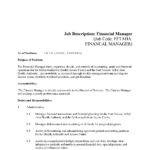 Finance Manager Job Description Template Word – PDF Format  E  Throughout Accounting Manager Job Description Template