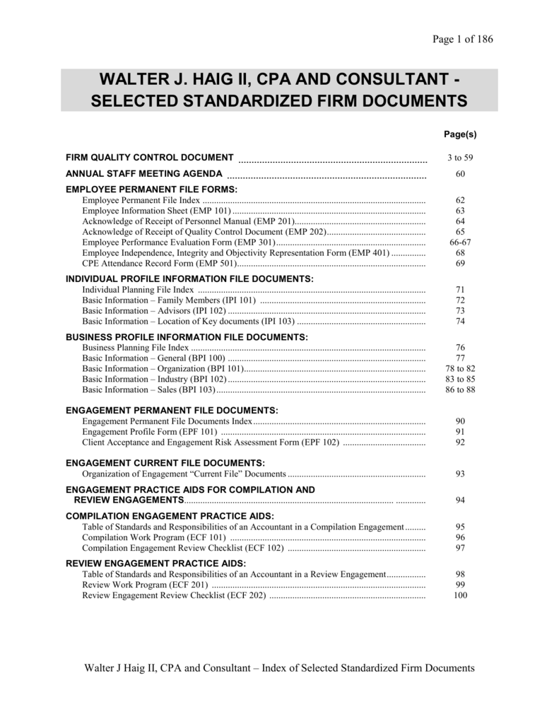 FIRM QUALITY CONTROL DOCUMENT 10 to 10 For Audit Engagement Checklist Template Within Audit Engagement Checklist Template