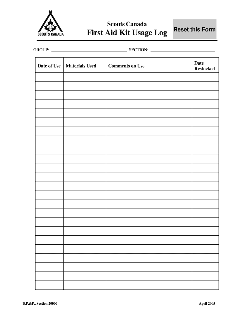 First Aid Log Sheet - Fill Online, Printable, Fillable, Blank  For First Aid Supply Checklist Template Inside First Aid Supply Checklist Template