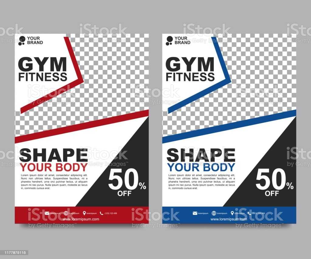 Fitnessflyervorlage Postervorlage Für Fitnesscenter Moderne Fitness Und  Fitnessbroschürensammlung Stock Vektor Art Und Mehr Bilder Von Abstrakt Throughout Fitness Center Flyer Template