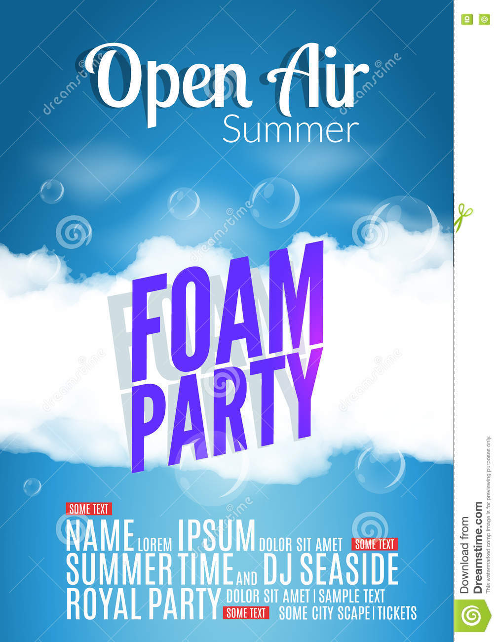 Flyer Foam Party Stock Illustrations – 10,10 Flyer Foam Party  With Regard To Foam Party Flyer Template