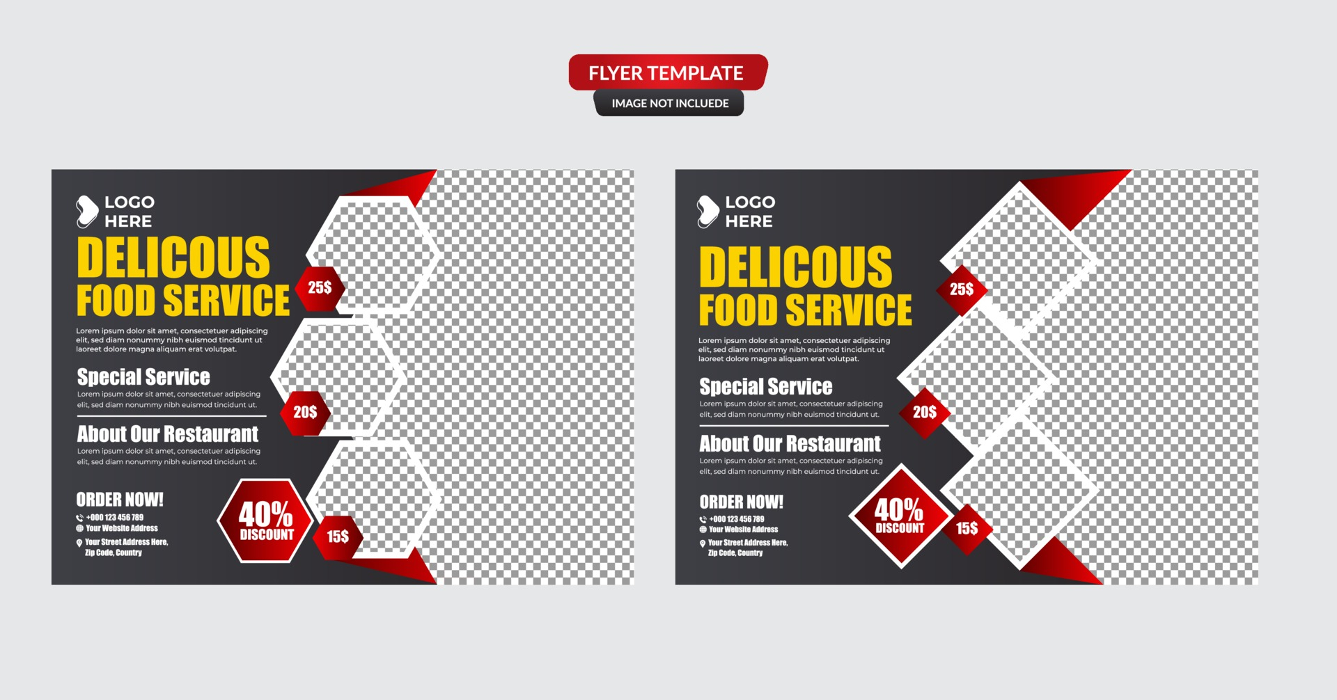 Food Delivery Flyer Pamphlet brochure design template 10  Intended For Food Delivery Flyer Template Pertaining To Food Delivery Flyer Template
