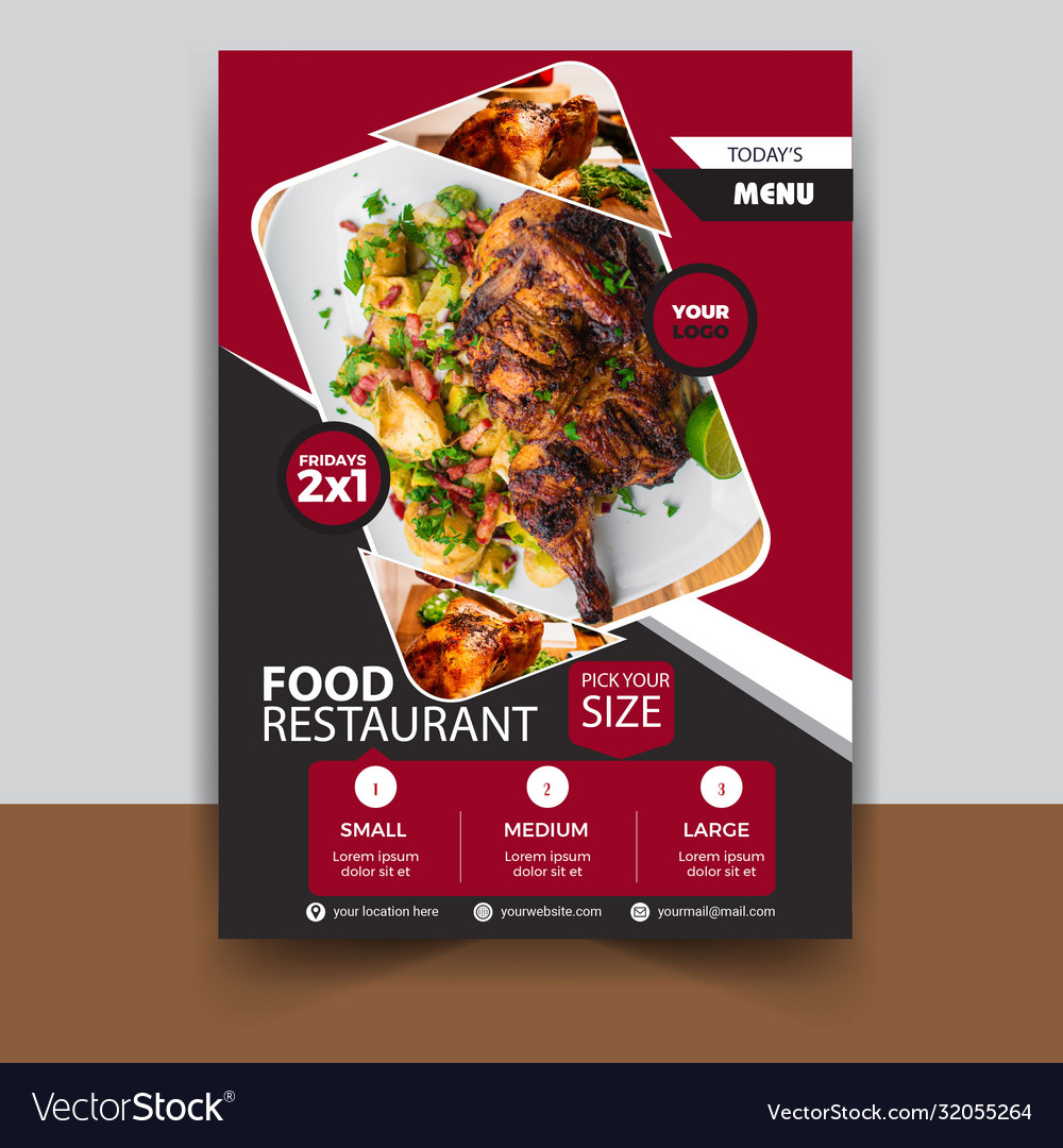 Food restaurant flyer template Royalty Free Vector Image For New Restaurant Flyer Template For New Restaurant Flyer Template