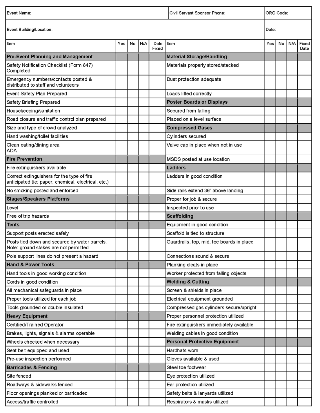 Food Safety Inspection Checklist Template - HSE Images & Videos  Inside Food Safety Audit Checklist Template Regarding Food Safety Audit Checklist Template