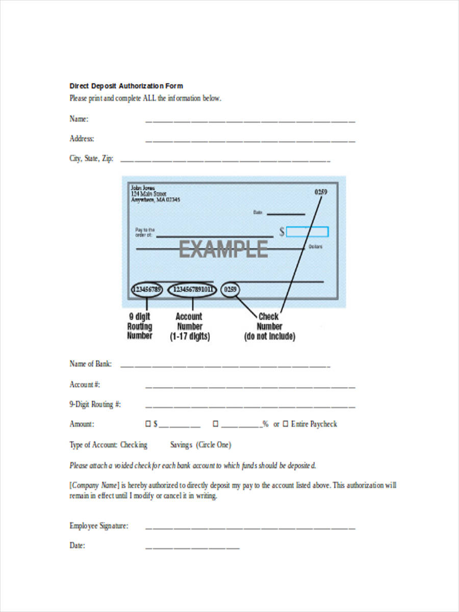 FREE 10+ Deposit Forms in MS Word  PDF For Direct Deposit Cancellation Form Template Regarding Direct Deposit Cancellation Form Template