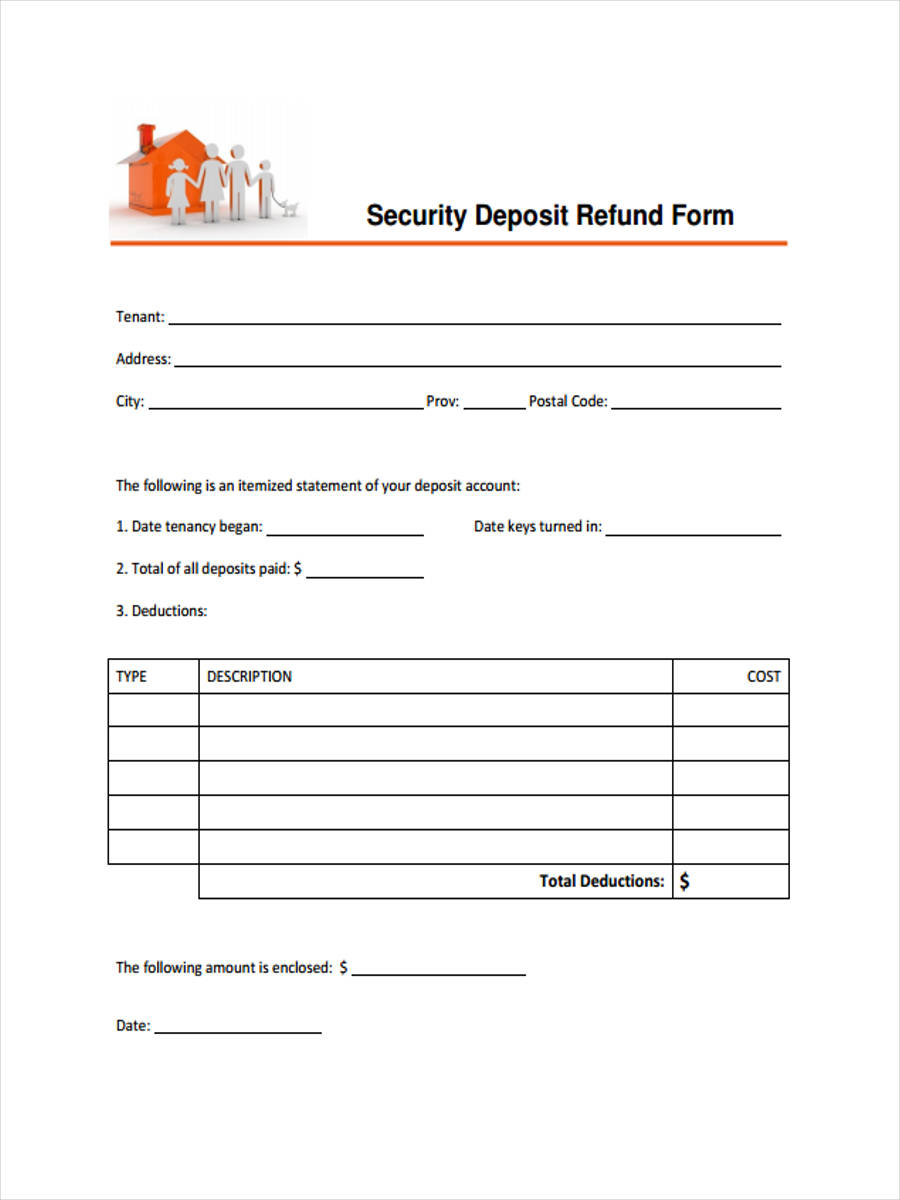 FREE 10+ Rental Deposit Forms In PDF In Non Refundable Rental Deposit Form Template