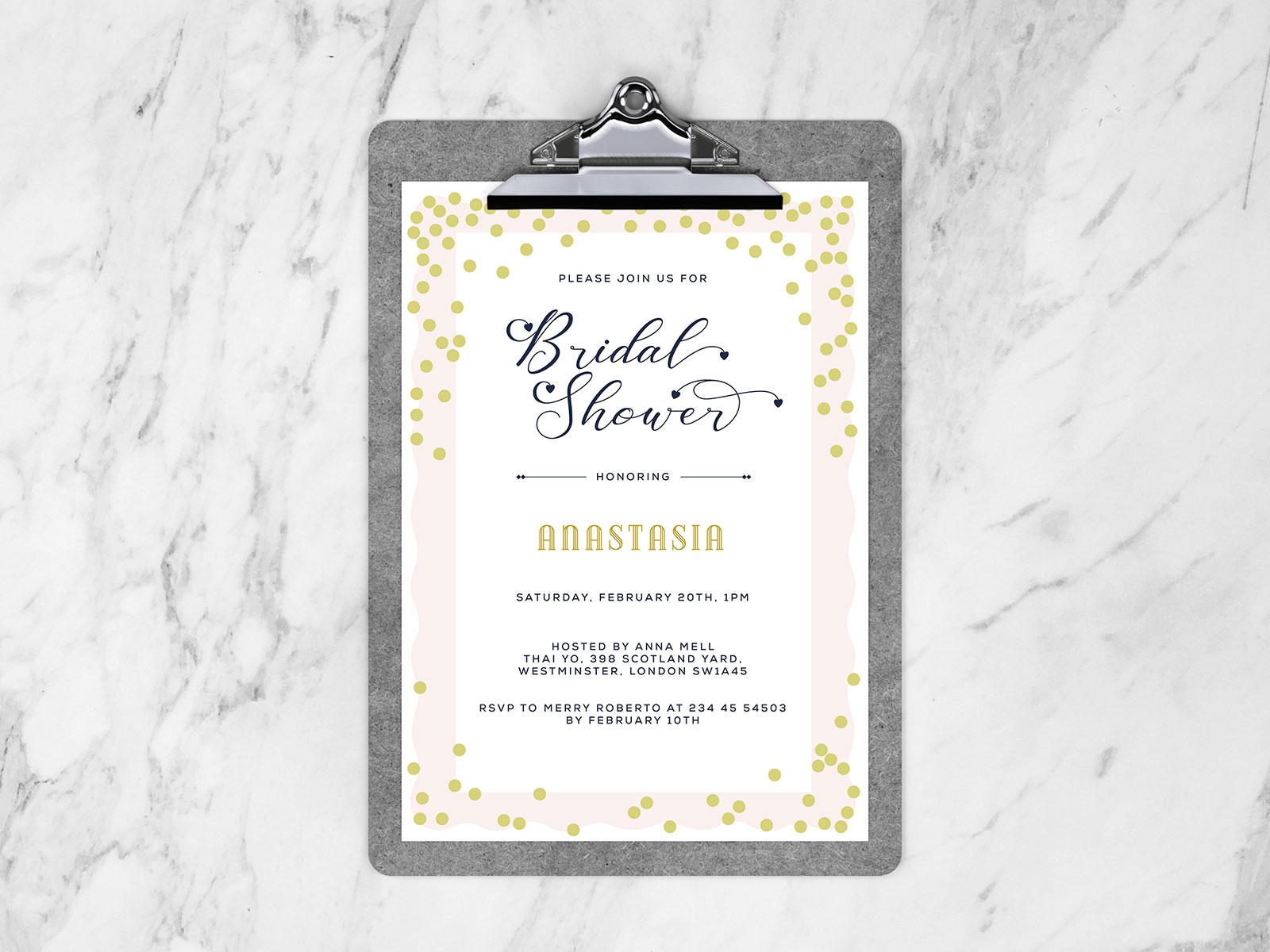 Free Bridal Shower Flyer Design Template by Zee Que  Designbolts  Inside Bridal Shower Flyer Template Pertaining To Bridal Shower Flyer Template