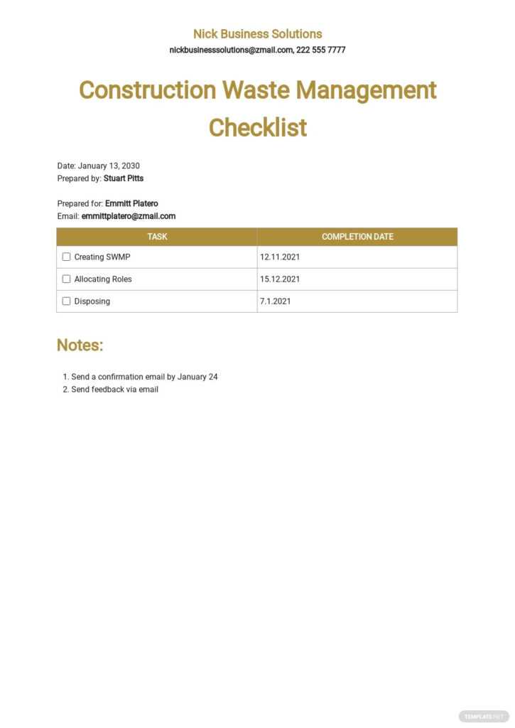 FREE Construction Checklist Template In PDF Template Sample Business free-construction-checklist-template-in-pdf-template-sample-business