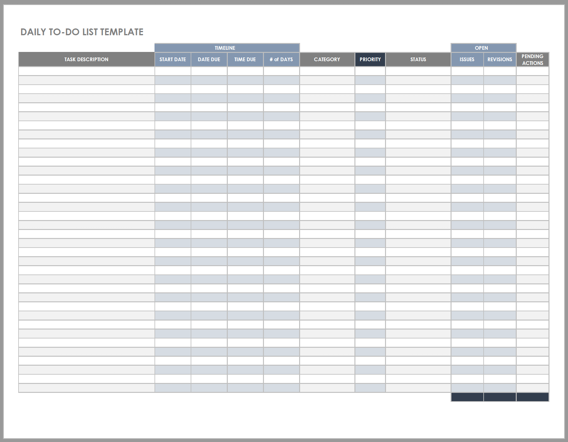 Free Daily Work Schedule Templates  Smartsheet For Daily Routine Checklist Template Within Daily Routine Checklist Template