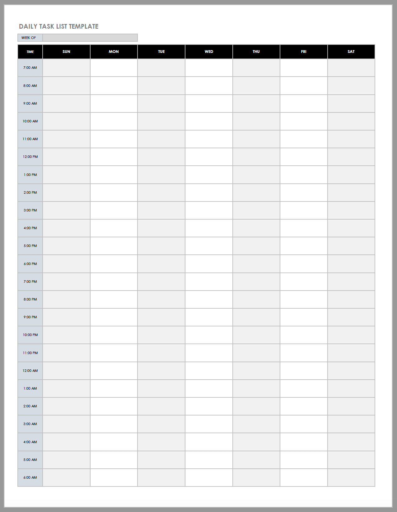 Free Daily Work Schedule Templates  Smartsheet For Employee Daily Task Checklist Template Pertaining To Employee Daily Task Checklist Template