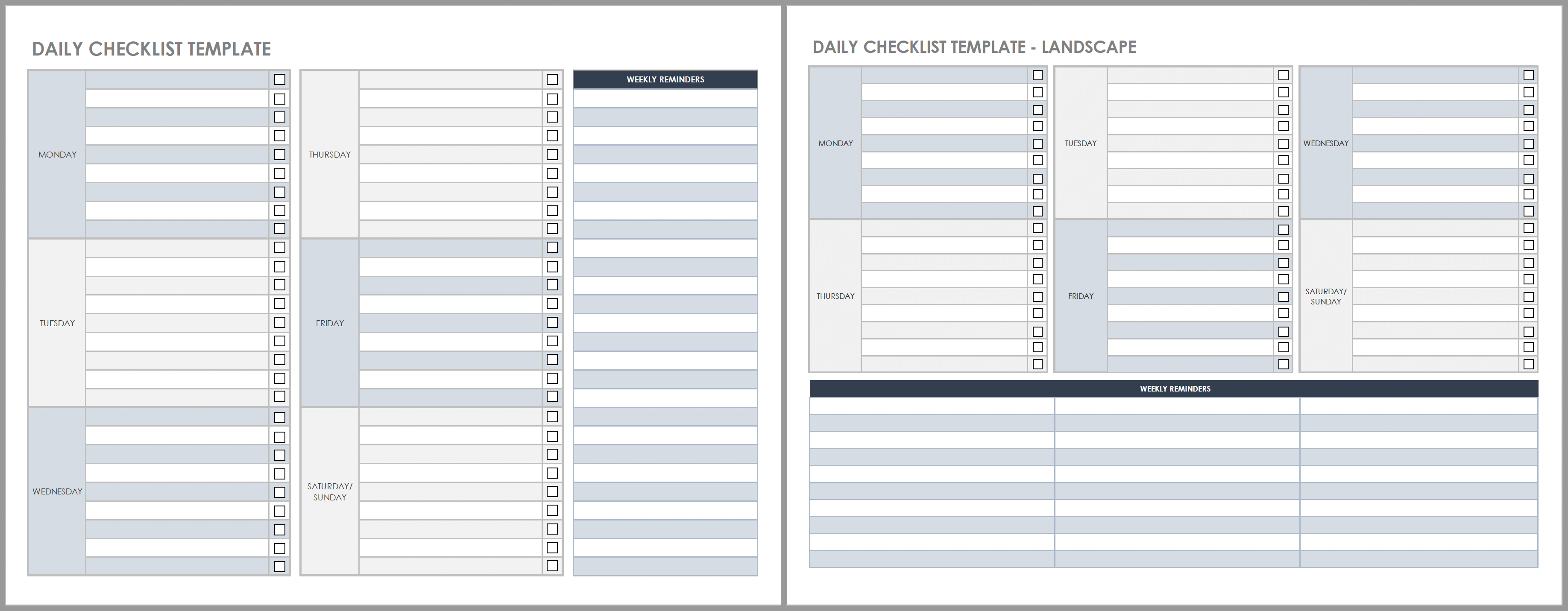 free printable daily work schedule template